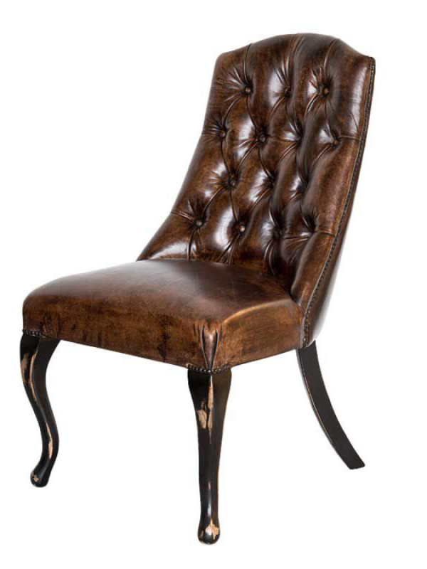 Ludovic Side Chair klassieke look - buffel Donkerbruin