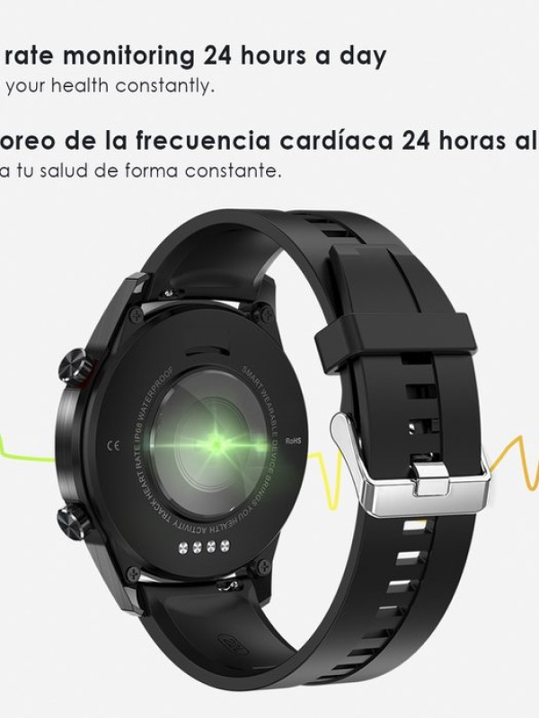 Smartwatch L13 metalen armband met multisportmodus, hartmonitor, bloeddruk en O2