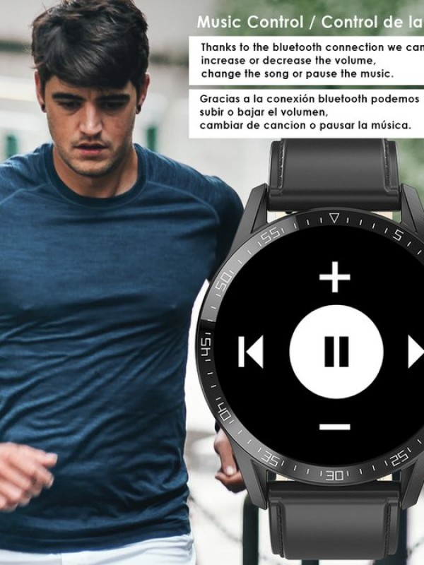 Smartwatch L13 metalen armband met multisportmodus, hartmonitor, bloeddruk en O2